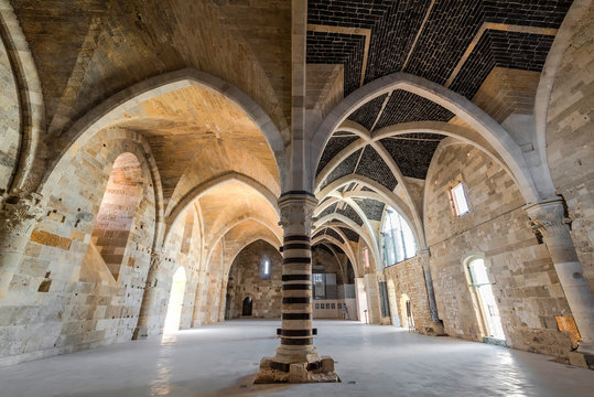 The hall of the castle Maniace