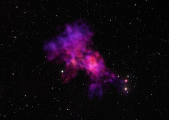 Far being shone nebula and star field,