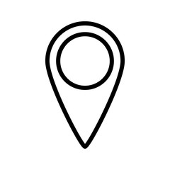 Point of Map .line vector icon, logo on white background