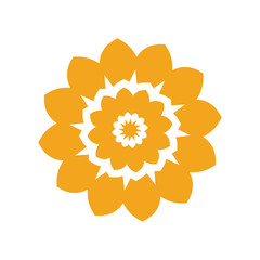 Flower color icon on white background for graphic and web design, Modern simple vector sign. Internet concept. Trendy symbol for website design web button or mobile app