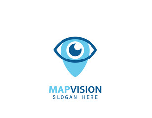 Obraz premium Map vision gps logo