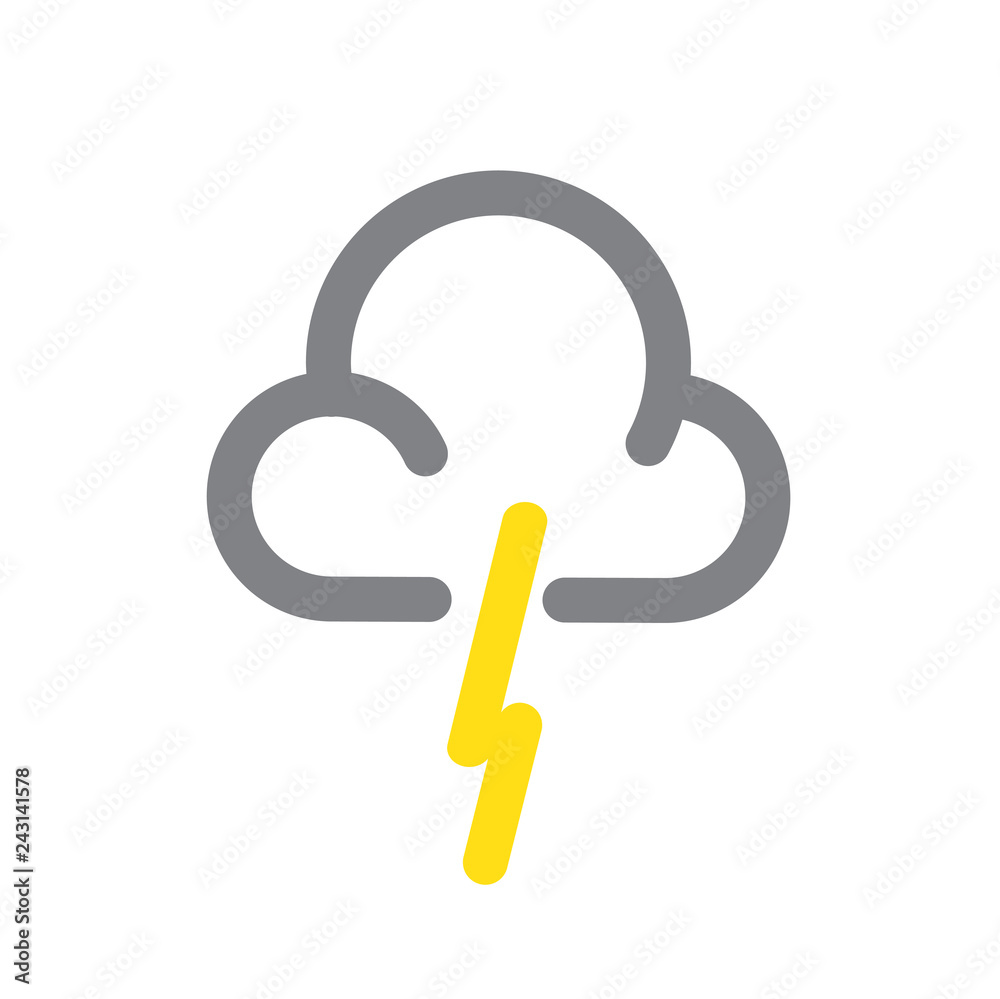 Fototapete Waether icon on white background for graphic and web design, Modern simple vector sign. Internet concept. Trendy symbol for website design web button or mobile app
