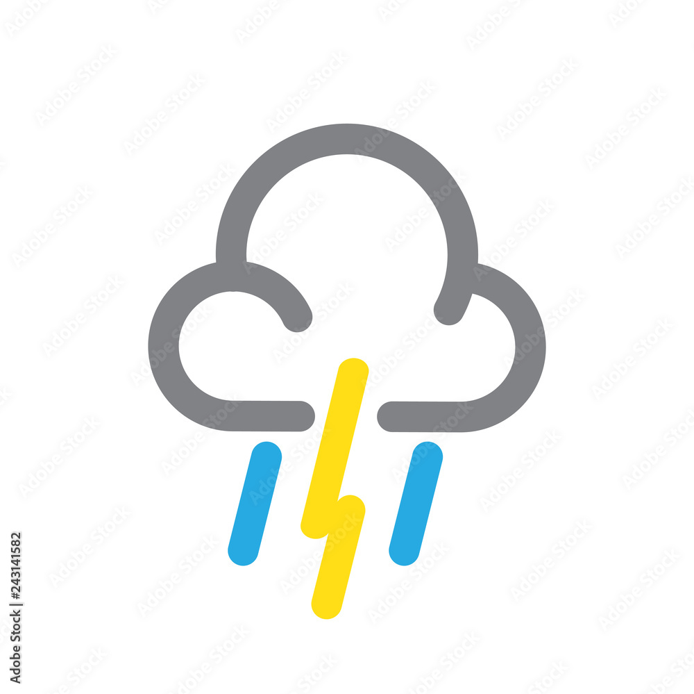 Fototapete Waether icon on white background for graphic and web design, Modern simple vector sign. Internet concept. Trendy symbol for website design web button or mobile app