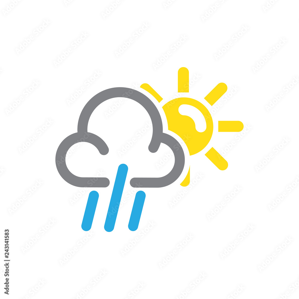 Fototapete Waether icon on white background for graphic and web design, Modern simple vector sign. Internet concept. Trendy symbol for website design web button or mobile app