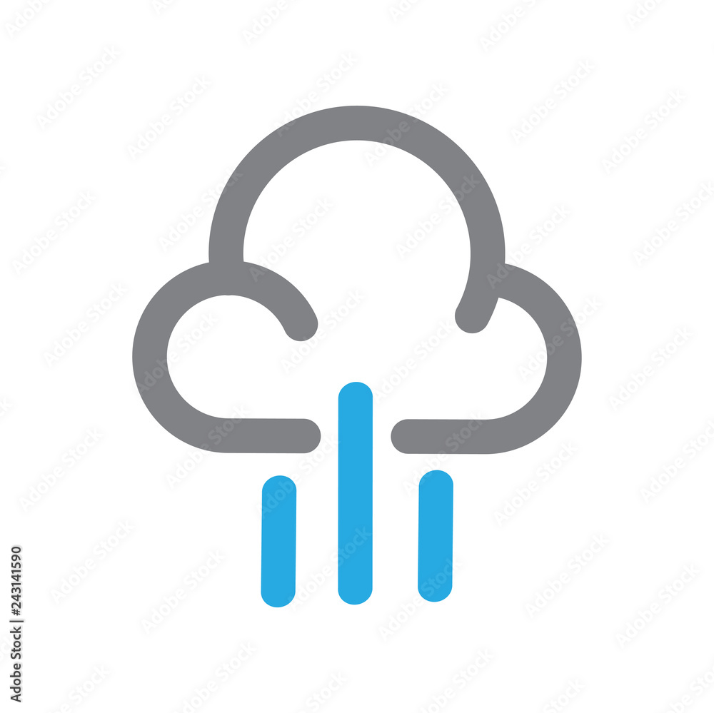 Fototapete Waether icon on white background for graphic and web design, Modern simple vector sign. Internet concept. Trendy symbol for website design web button or mobile app