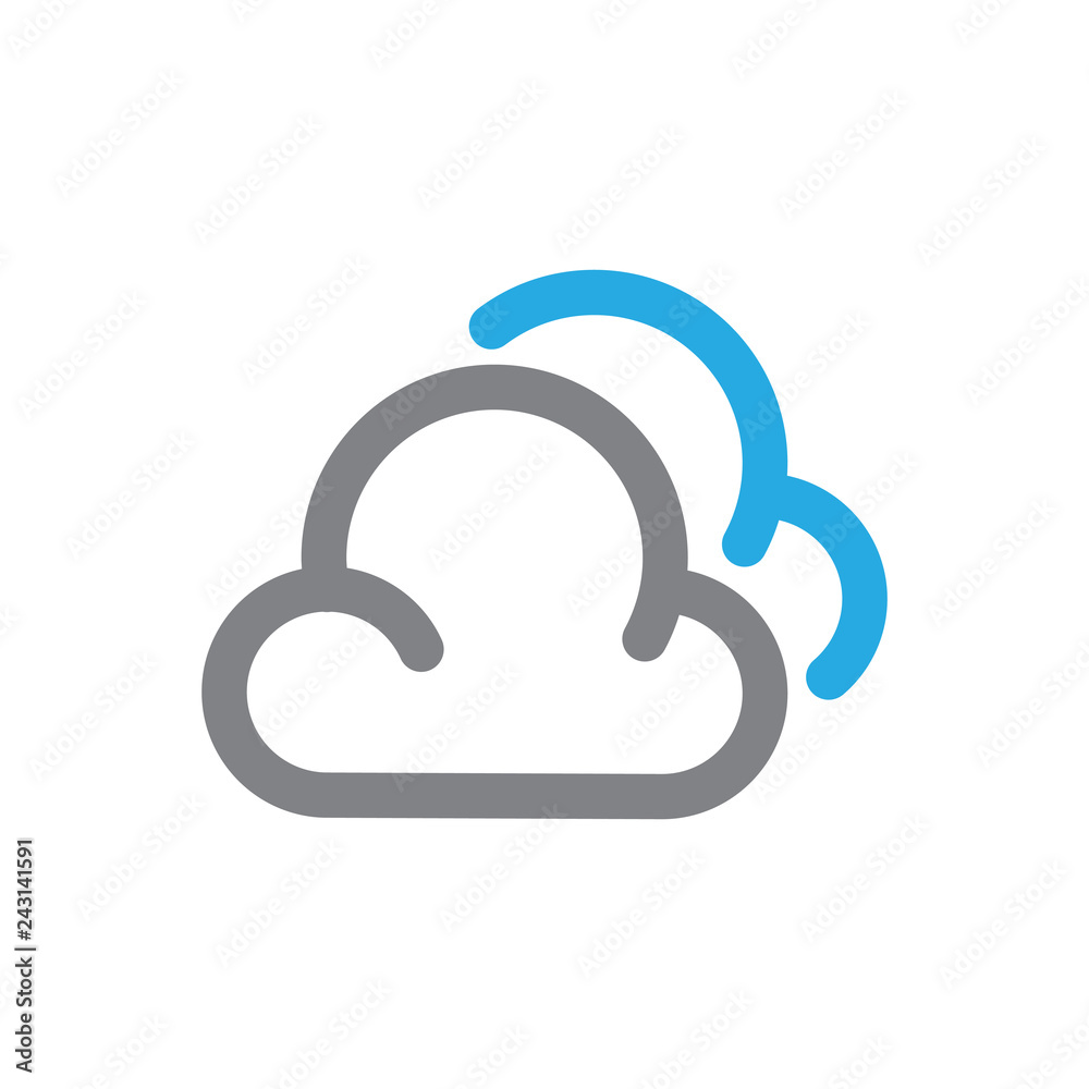 Fototapete Waether icon on white background for graphic and web design, Modern simple vector sign. Internet concept. Trendy symbol for website design web button or mobile app