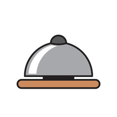 Hotel ring color outline icon on white background for graphic and web design, Modern simple vector sign. Internet concept. Trendy symbol for website design web button or mobile app