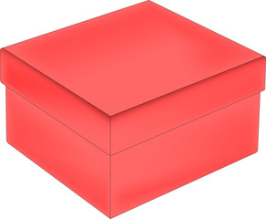 closed pink cardboard box