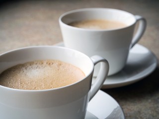 two cups of coffee