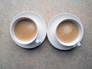 two cups of coffee