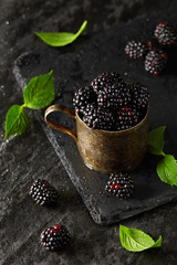 Fototapeta na wymiar Fresh blackberries