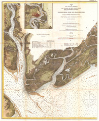 Old Map of Beaufort, South Carolina 1882, U.S. Coast Survey