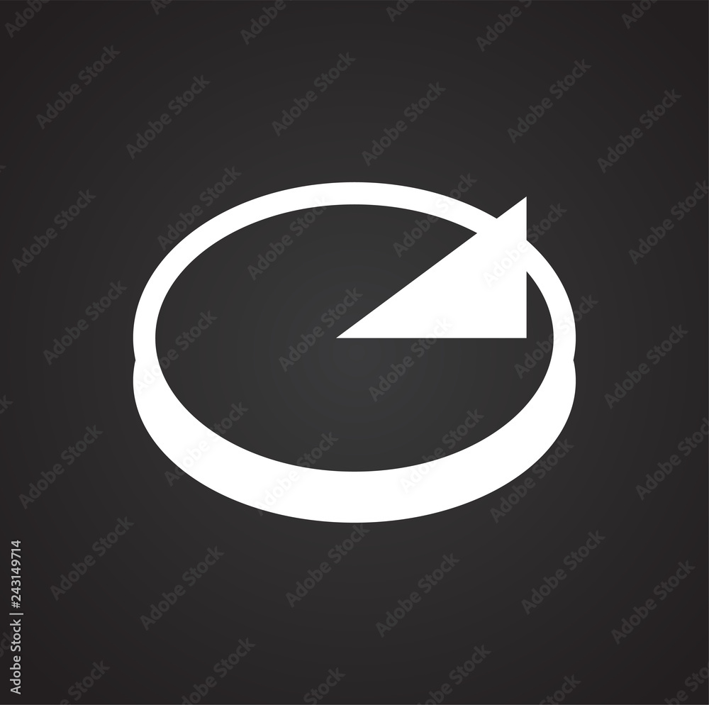 Poster time icon on black background for graphic and web design, modern simple vector sign. internet concep