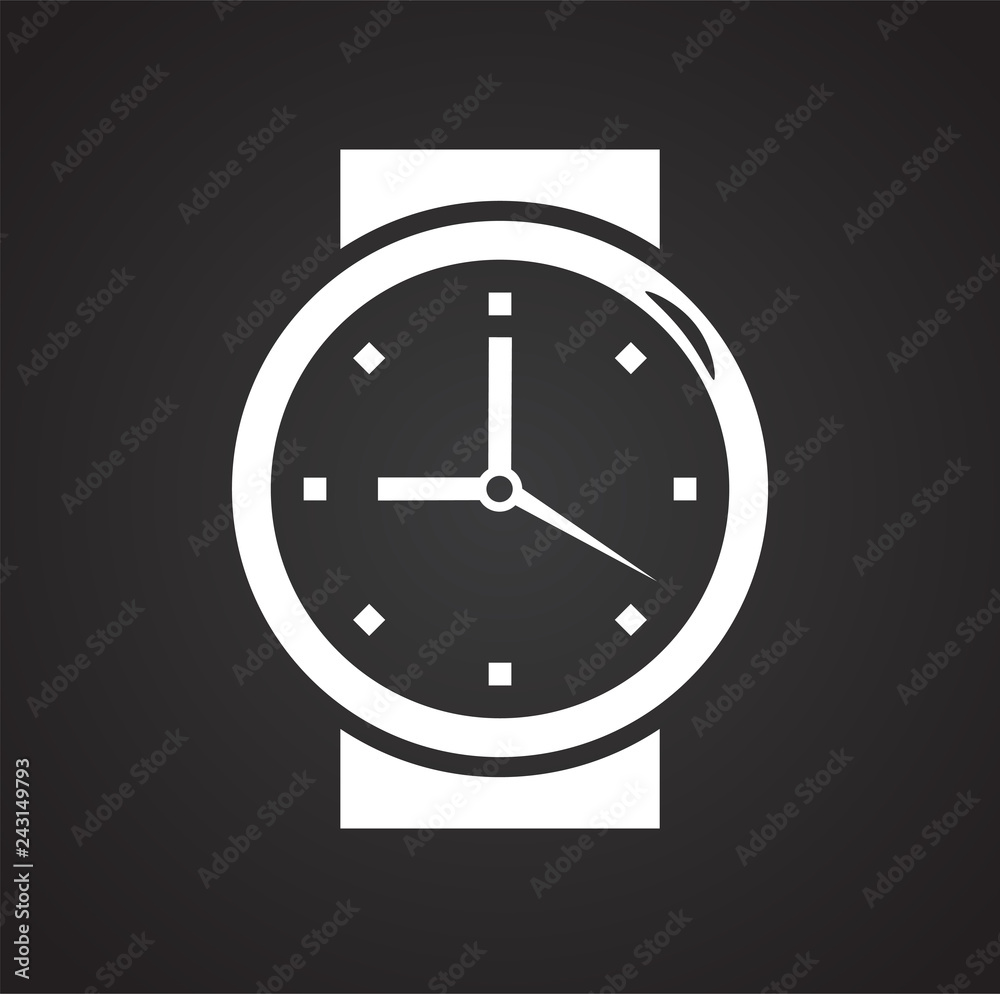 Poster time icon on black background for graphic and web design, modern simple vector sign. internet concep