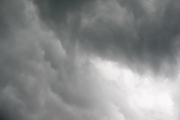 Heavy grey clouds in the sky before the rain - Image