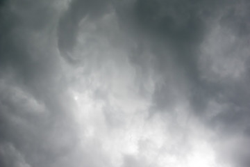 Heavy grey clouds in the sky before the rain - Image