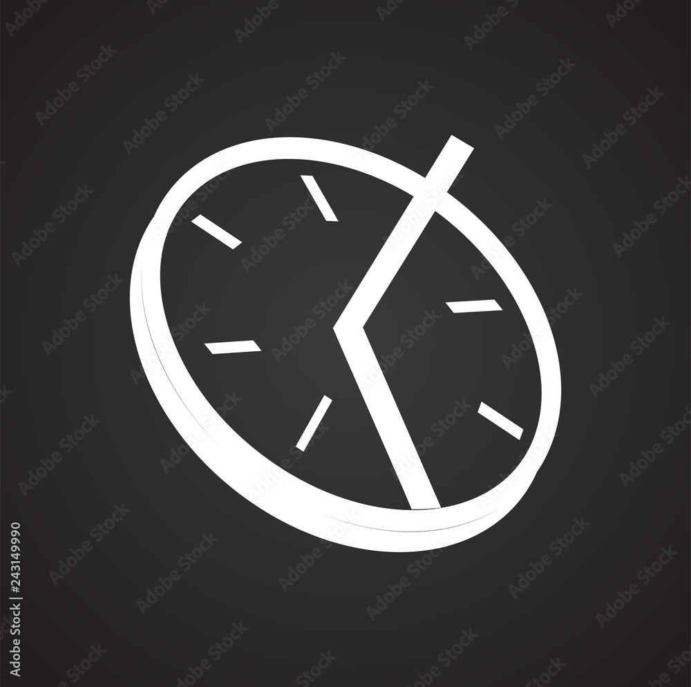 Poster time icon on black background for graphic and web design, modern simple vector sign. internet concep