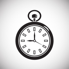 Fototapeta premium Time icon on white background for graphic and web design, Modern simple vector sign. Internet concept. Trendy symbol for website design web button or mobile app