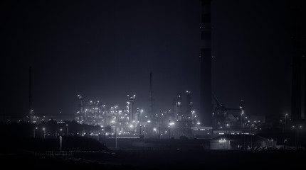 Refinery by night