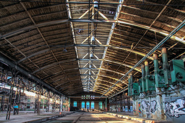 Lost Place garage of railway