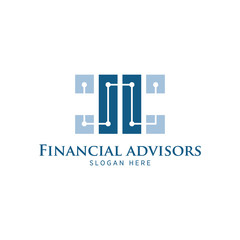 Financial Accounting and business Logo template. Vector illustration eps 10.