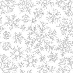 Christmas pattern from snowflakes