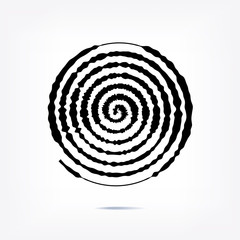 Stripe circle background, abstract pattern. Radial graphic element.