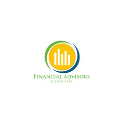 Financial Accounting and business Logo template. Vector illustration eps 10.