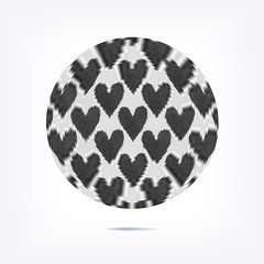 Stripe circle background, abstract pattern. Radial graphic element.