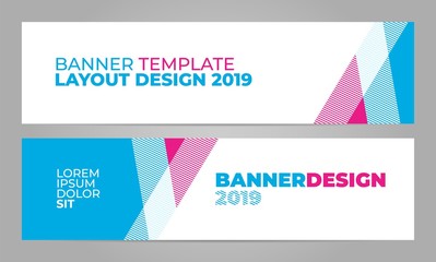 Layout banner template design for winter sport event, tournament or championship. 2019 trend.
