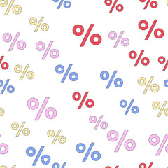 Percent Discount and sales Background Seamless vector EPS 10 pattern