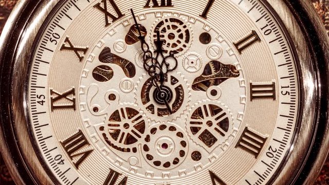 Close up on vintage clock