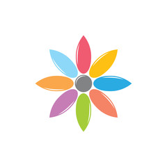 shine colorful watercolors decoration logo vector
