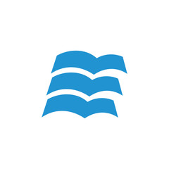 simple books fly geometric logo vector