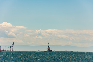 The famous The Maiden's Tower looking from the distance