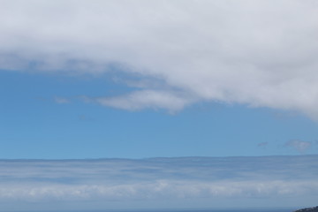 Obraz na płótnie Canvas Strukturierter blauer Himmel mit schönem Wolkengebilde