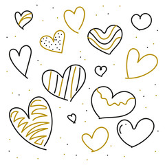 Set of Valentine's Day design elements. Vector.