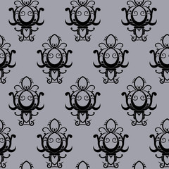 Seamless texture Fluer de list, printing on fabric, wallpaper