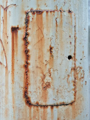 rusty details on a lightpost