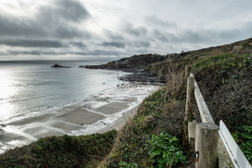 Kenneggy sands cornwall england uk public beach 