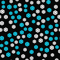 Colorful pattern with different shapes objects. Texture background for textile, print, paper, fabric background, wallpaper