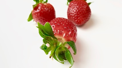 Strawberries in macro view