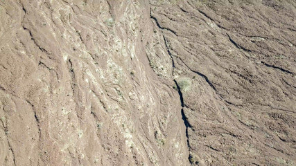 Desert landscape - Aerial image of mountains and dry land