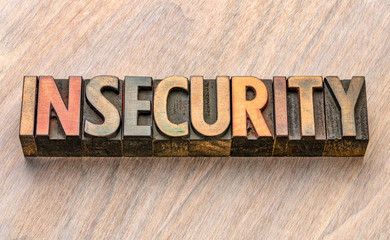 insecurity word in wood type