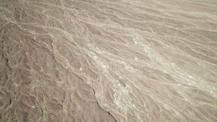 Fototapeta na wymiar Desert landscape - Aerial image of dry land 