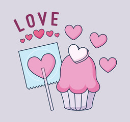 happy valentines day with candies