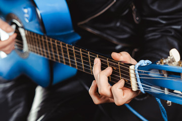 Fototapeta premium the guy plays guitar