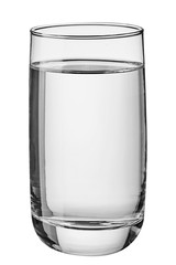 Glass of water isolated on white background. 