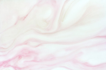 delicate marble background in pink colors, mix of paints - obrazy, fototapety, plakaty