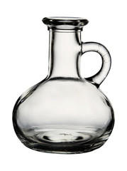 Glass bottle isolated on white background. 